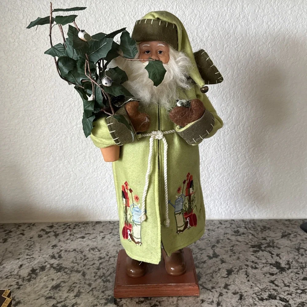 SANTA Christmas Figure Spring Time 21 INCHES TALL Bird Lover Bird Watcher Nature
